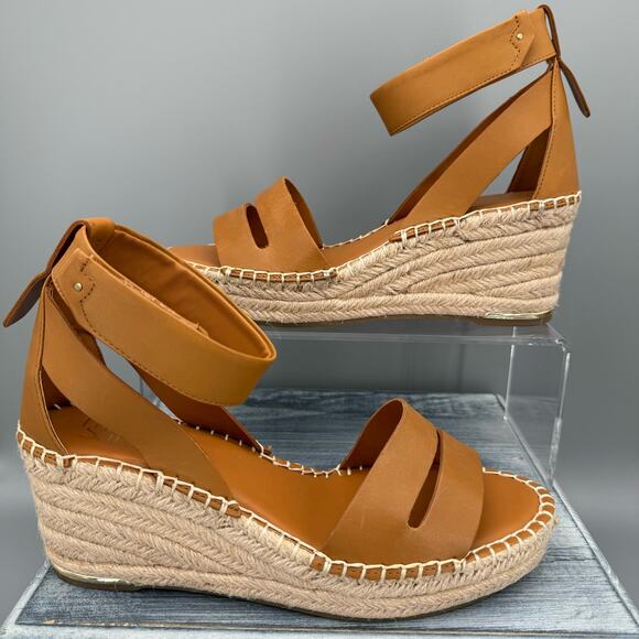 NEW Franco Sarto Women’s Callia Espadrille Wedges Brown Size 9M - Picture 1 of 10